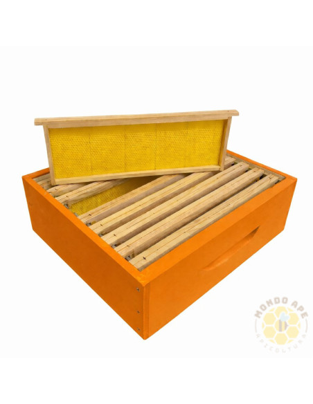 MELARIO PER ARNIA A 10 FAVI COMPLETO DI 9 TELAINI CON FOGLIO CEREO | MONDO APE