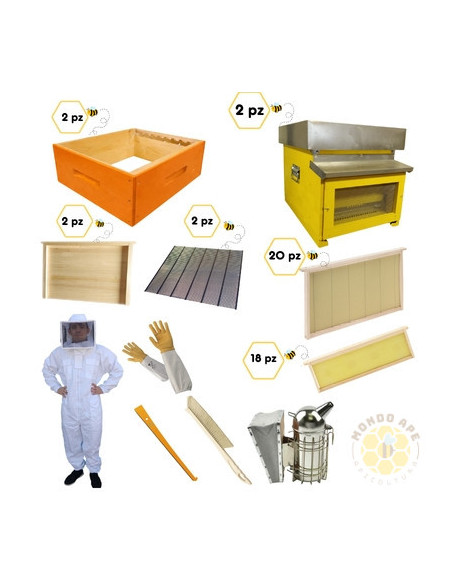 KIT AVVIO APICOLTURA NOMADISMO COMPLETO 2 ARNIE 10 FAVI CON ACCESSORI | MONDO APE