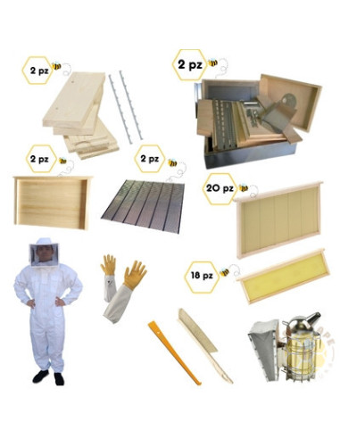 KIT AVVIO APICOLTURA NOMADISMO DA ASSEMBLARE 2 ARNIE 10 FAVI CON ACCESSORI | MONDO APE