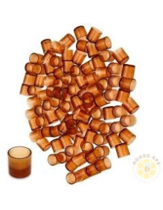 CUPOLINI IN PLASTICA PER PAPPA REALE E ALLEVAMENTO REGINE 100 PEZZI | MONDO APE