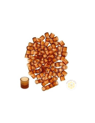 CUPOLINI IN PLASTICA PER PAPPA REALE E ALLEVAMENTO REGINE 100 PEZZI | MONDO APE