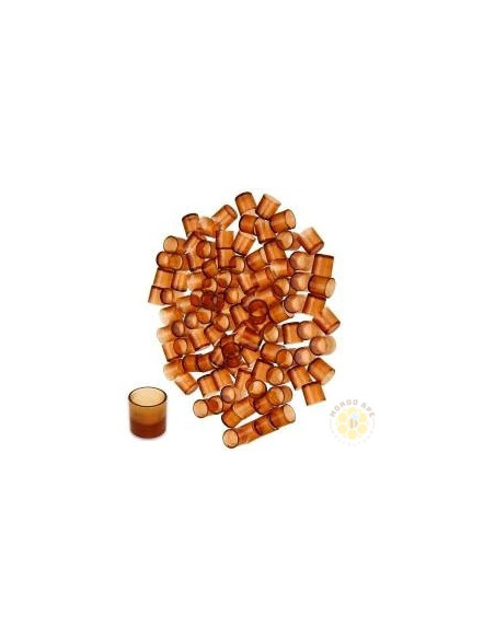 CUPOLINI IN PLASTICA PER PAPPA REALE E ALLEVAMENTO REGINE 500 PEZZI | MONDO APE