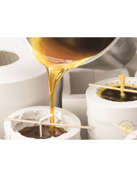 STAMPO PER CANDELA IN SILICONE PICCOLO CILINDRO CON CELLE