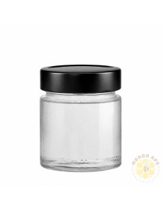 VASETTO IN VETRO ROTONDO PLATINUM 212 ML CON CAPSULA NERA TERMOPACCO 18 V