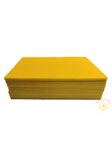 FOGLI CEREI PER NIDO 41X26 CM CERA STERILIZZATA 5 KG | MONDO APE