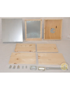 KIT ARNIA BOX CUBO SMONTATA 25 MM CON FONDO ANTIVARROA | MONDO APE 2