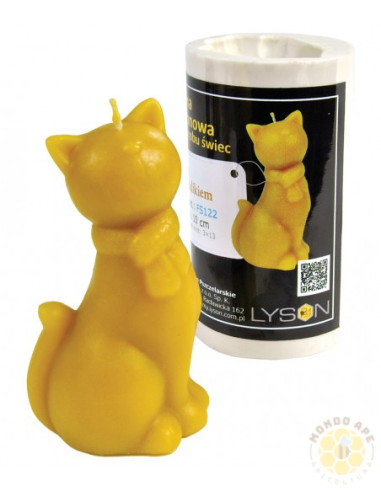 STAMPO PER CANDELA IN SILICONE GATTO CON SCIARPA