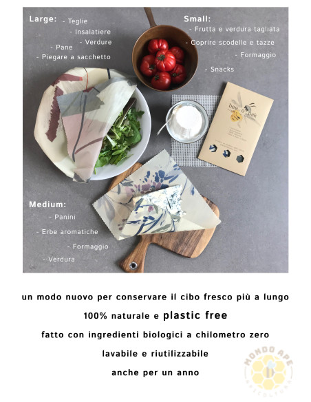 BEEOPAK SET 2 PZ SMALL 20X20 + MEDIUM 30X30 PER MERENDE E CONSERVAZIONE | MONDO APE