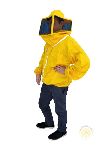 CAMICIOTTO IN COTONE CON MASCHERA QUADRATA A RETE METALLICA | MONDO APE