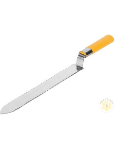 COLTELLO LAMA SEGHETTATA 28 CM IN ACCIAIO INOX CON MANICO IN TEFLON | MONDO APE