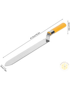 COLTELLO LAMA SEGHETTATA 28 CM IN ACCIAIO INOX CON MANICO IN TEFLON | MONDO APE 2