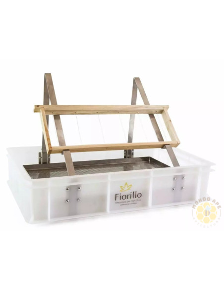 BANCO CON VASCA IN PLASTICA SGOCIOLATOIO E LEGGIO INOX 60X40X13 | MONDO APE