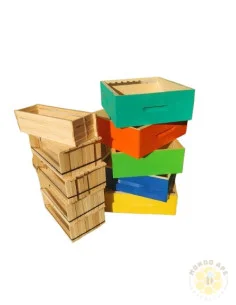 KIT 5 MELARI VERNICIATI E 45 TELAINI CON FILO PER ARNIE 10 FAVI | MONDO APE 2