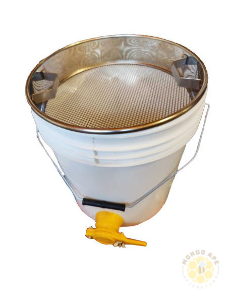 FILTRO IN ACCIAIO INOX AISI 304 PER MIELE PER SECCHI DA 25 KG | MADE IN ITALY | MONDO APE